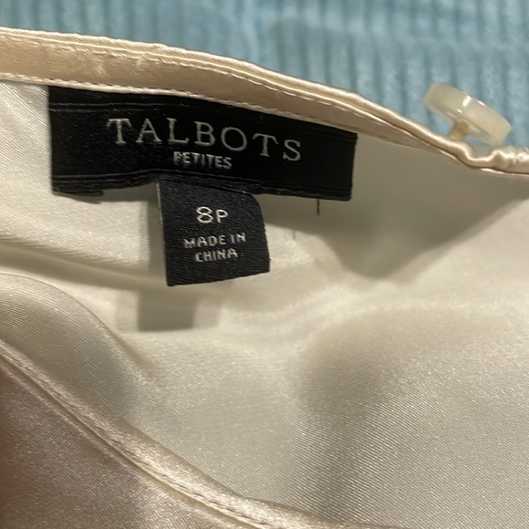 Talbots Silk Cream blouse - Picture 2 of 4